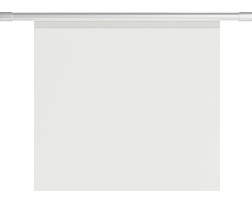 Weiße Hissgardine mit Metallschiene