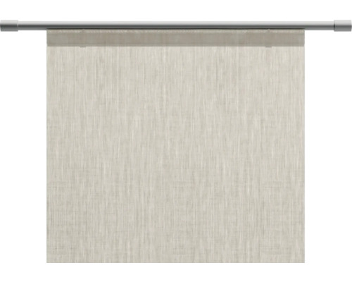 Flächenvorhang mit Beschwerungsstab an Gardinenstange