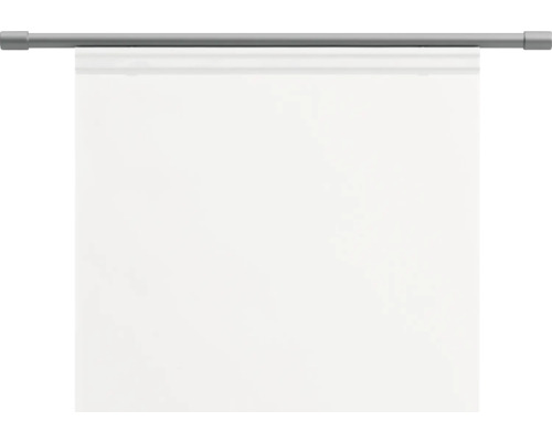 Weiße Leinwand an einer grauen Stange