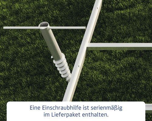 Erdanker mit Eindrehhilfe zur Befestigung im Garten