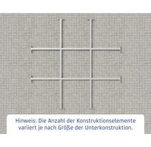 Unterkonstruktion für Terrassendielen zur Montage