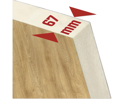 67 Millimeter dicke Dämmplatte