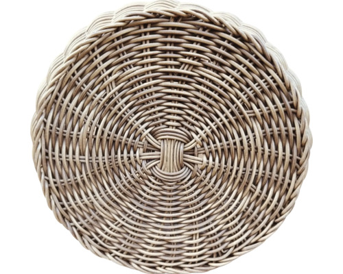 Runder Korb aus geflochtenem Material