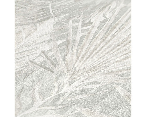 Nahaufnahme einer Tapete mit Palmenblattmuster