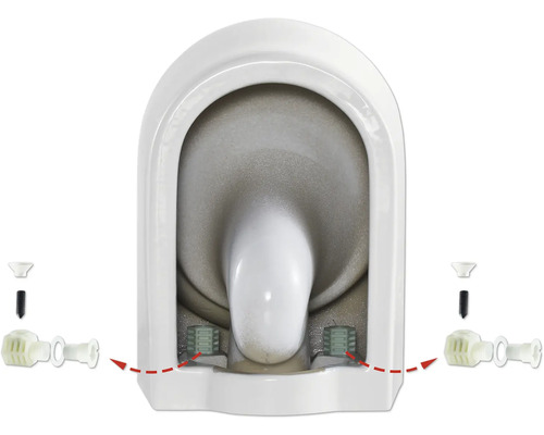 Befestigung von einem Stand-WC