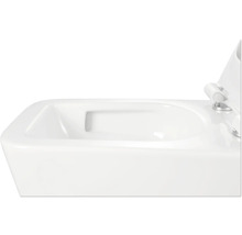 Nahaufnahme einer weißen Toilette