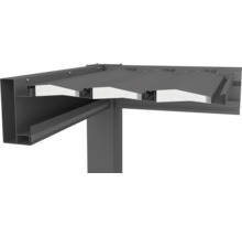 Pergola Biohort 4x3 inkl. beweglichen, isolierten Lamellendach für geringere Geräuschentwicklung und Wärmeabstrahlung 404,5 x 312 cm quarzgrau-metallic