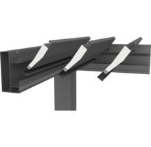 Pergola Biohort 4x3 inkl. beweglichen, isolierten Lamellendach für geringere Geräuschentwicklung und Wärmeabstrahlung 404,5 x 312 cm quarzgrau-metallic
