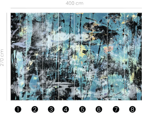 Vliestapete mit abstraktem Muster, 400 mal 270 cm