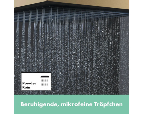 Regendusche mit Powder Rain Strahlart