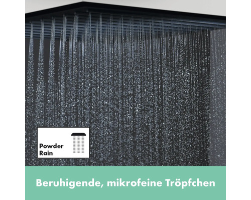 Regendusche mit entspannenden, mikrofeinen Tropfen