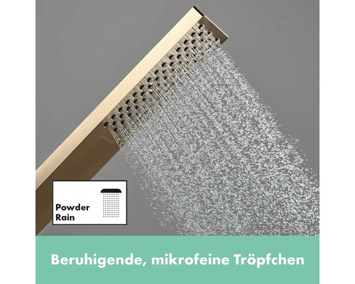 Handbrause mit Powder Rain Strahlart im Betrieb