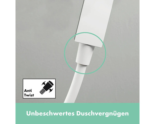 Detail einer Duscharmatur mit Verdrehschutz