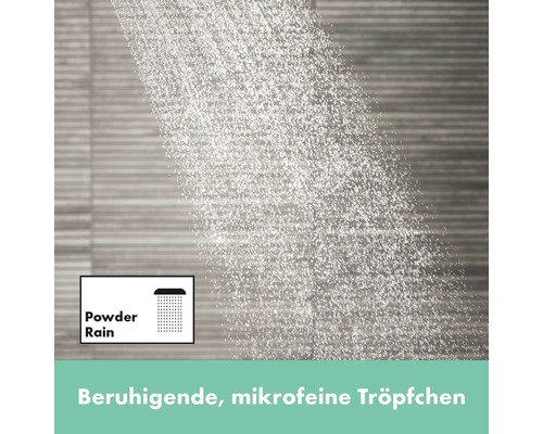 Regendusche mit feinen Wassertröpfchen