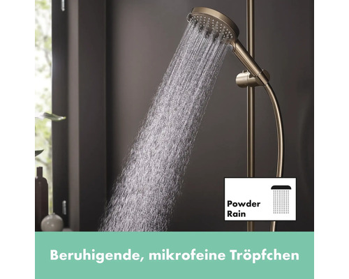 Handbrause mit PowderRain Strahlart im Duschbereich