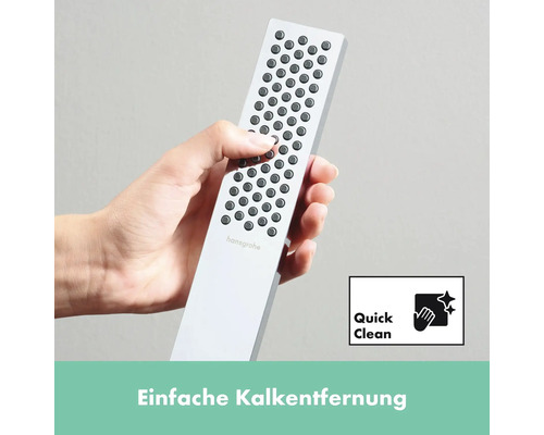 Handbrause mit Quick Clean Funktion für einfache Kalkentfernung
