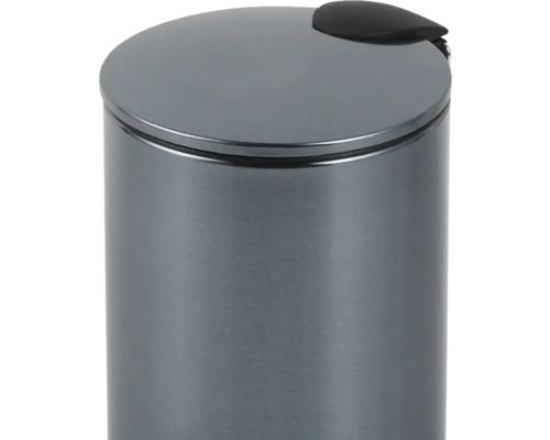 Grauer Abfallbehälter mit Schwingdeckel