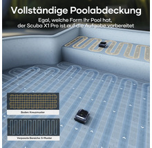 Aiper Scuba X1 Pro Poolroboter für Pools bis zu 200 m², kabellose Reinigung von Boden und Wänden und Wasserlinie, 25.000 l/h Durchflussrate, 180 Minuten Akkulaufzeit