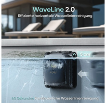 Aiper Scuba X1 Pro Poolroboter für Pools bis zu 200 m², kabellose Reinigung von Boden und Wänden und Wasserlinie, 25.000 l/h Durchflussrate, 180 Minuten Akkulaufzeit