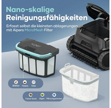 Aiper Scuba X1 Pro Poolroboter für Pools bis zu 200 m², kabellose Reinigung von Boden und Wänden und Wasserlinie, 25.000 l/h Durchflussrate, 180 Minuten Akkulaufzeit