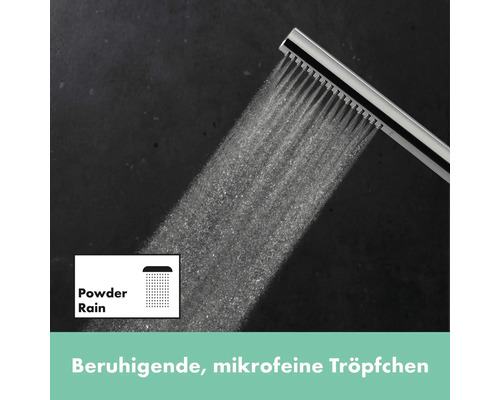 Duschkopf mit PowderRain Strahlart im Einsatz