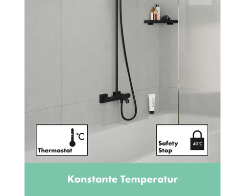 Duscharmatur mit Thermostat und Sicherheitsstoppfunktion