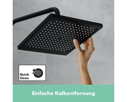 Brausekopf mit Quick Clean Funktion zur einfachen Kalkentfernung