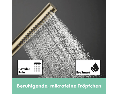 Handbrause mit PowderRain Strahlart und EcoSmart Technologie für Wasserersparnis