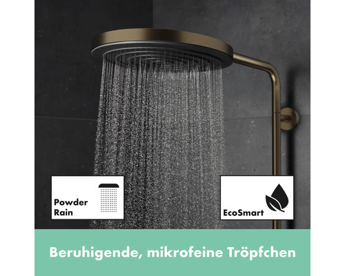 Regendusche mit PowderRain Strahlart und EcoSmart Funktion
