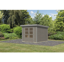 Gartenhaus Karibu Metalwood 3,5D Blech graualu 266 x 266,5 cm wassergrau