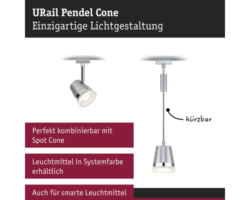 URail Pendelleuchte Cone zur individuellen Lichtgestaltung