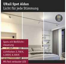 URail Spot Aldan Lichtsystem zur flexiblen Beleuchtung von Räumen mit Weißlichtsteuerung und fest verbauter LED