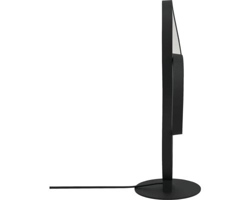 Schwarze LED-Tischleuchte mit rundem Design und Fuß