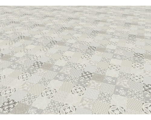 Bodenfläche mit Vinylboden im Fliesendesign