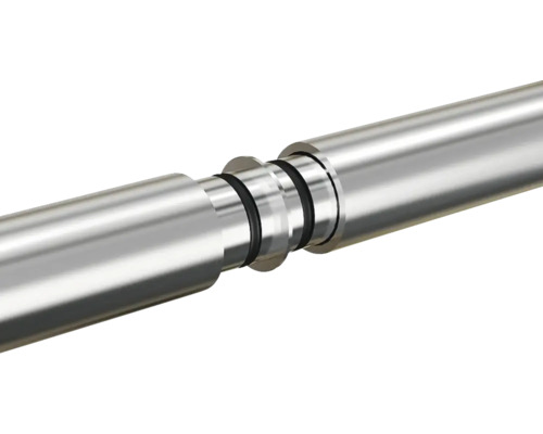 Metallrohr mit Dichtungsringen