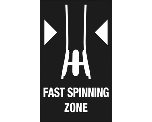 Schnell rotierende Zone Warnsymbol