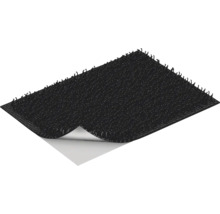 Schwarzes Klettband mit Klebefläche
