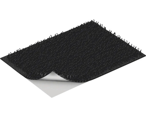 Schwarzes Klettband mit Klebefläche