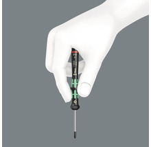 Schraubendreher mit Kreuzschlitz in einer Hand