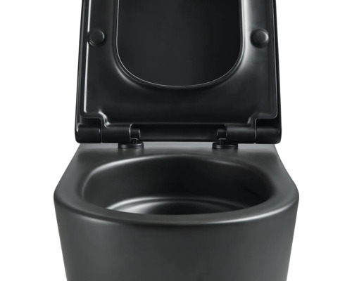 Wand-Tiefspül-WC mit offenem Spülrand und WC-Sitz