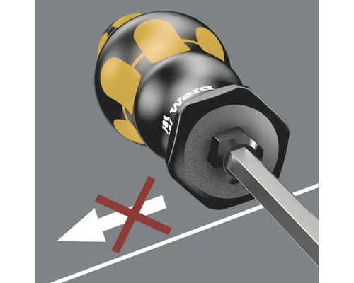 Wera Logo Sechskant Schraubendreher mit Anti-Roll-Symbol