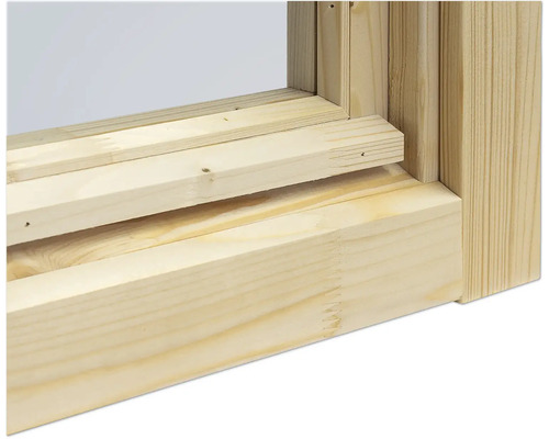 Detailansicht eines Holzfensterrahmens
