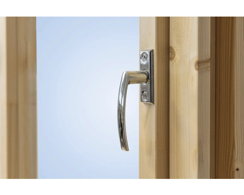 Holzfenster mit Fenstergriff