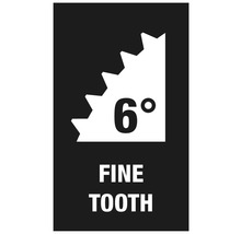 Feinzahn Sägeblatt mit 6 Grad Winkel