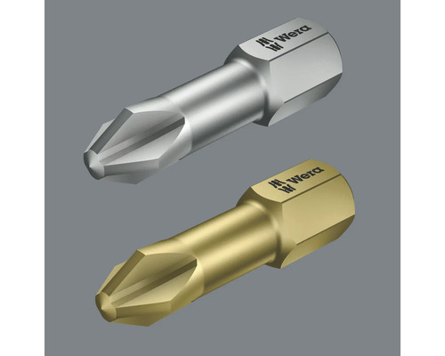 Zwei Wera Schrauberbits mit Kreuzschlitz