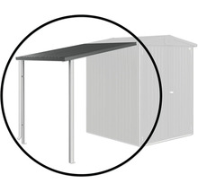 Überdachung aus Metall für ein Gartenhaus