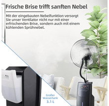 Standventilator BC40SNST2202F Ø 40 cm 90 W Kunststoff schwarz