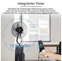 Standventilator BC40SNST2202F Ø 40 cm 90 W Kunststoff schwarz