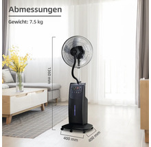 Standventilator BC40SNST2202F Ø 40 cm 90 W Kunststoff schwarz