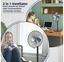 Stand- und Tischventilator 2in1 Ø 40 cm 50W Bluepalm schwarz
